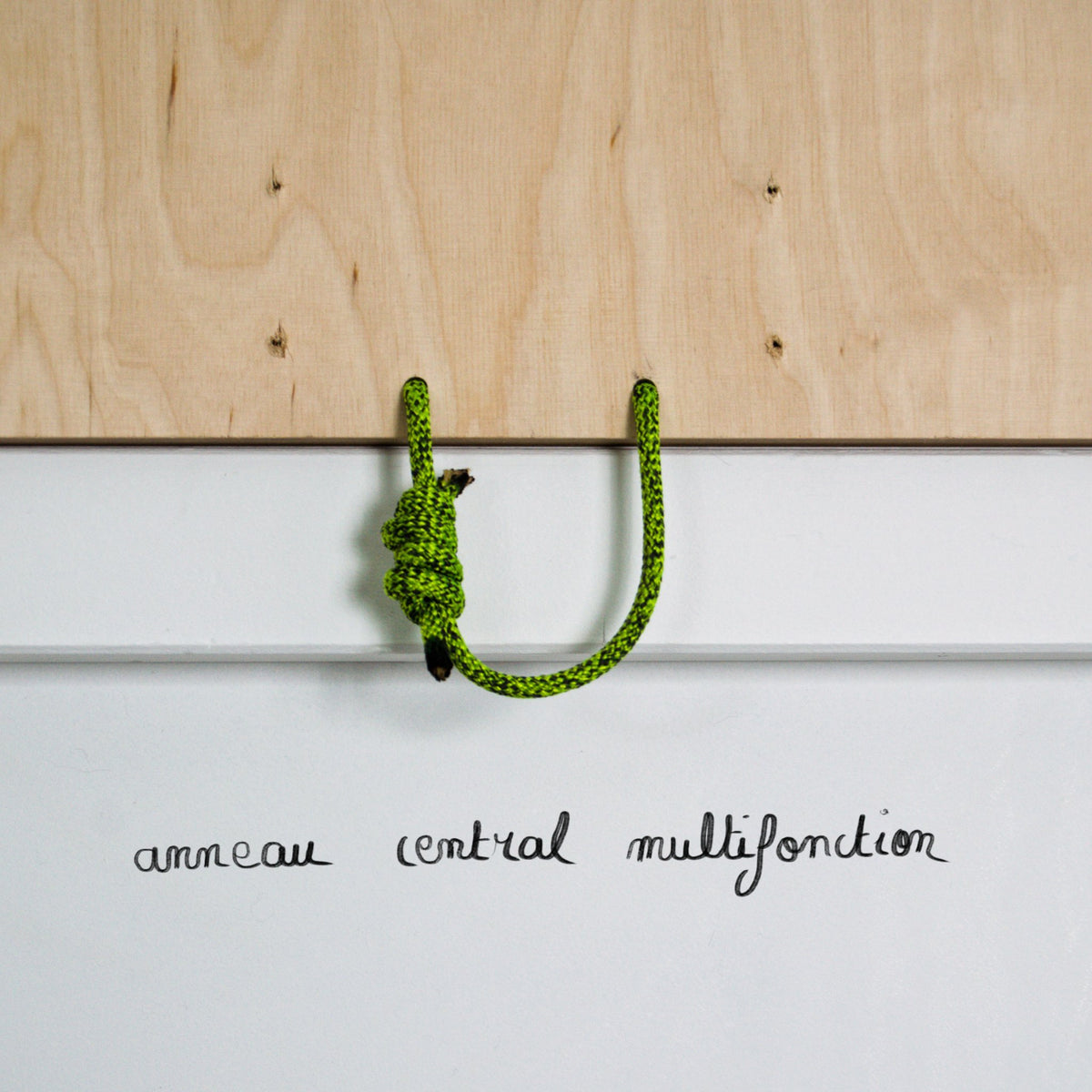 anneau central multifonction pour accrocher elastique ou poulis
